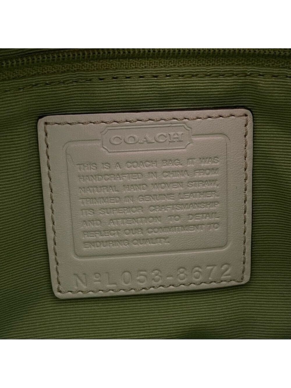 COACH | Cream Woven Flower & Bee Mini Shoulder Bag Purse - Picture 6 of 9